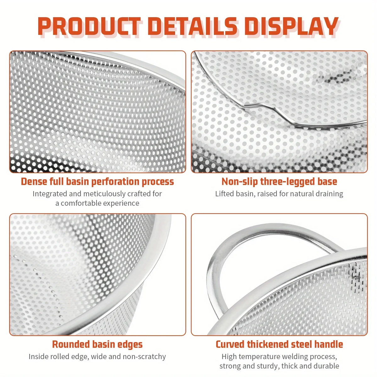 Stainless Steel Fine Mesh Strainer Set