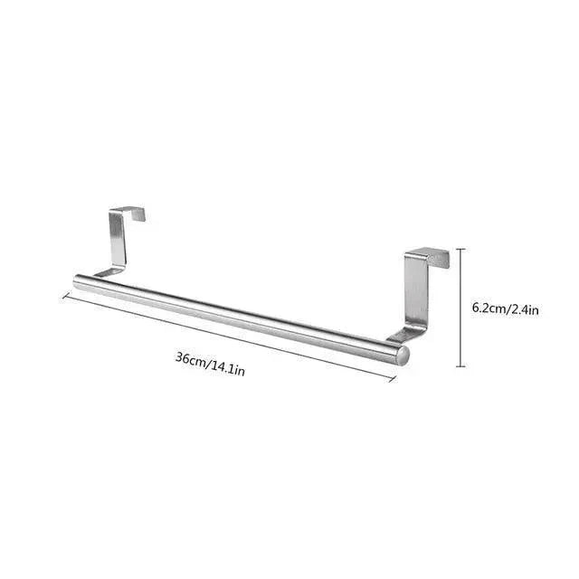 Over-the-Door Stainless Steel Towel Bar