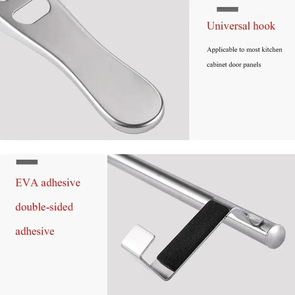 Over-the-Door Stainless Steel Towel Bar