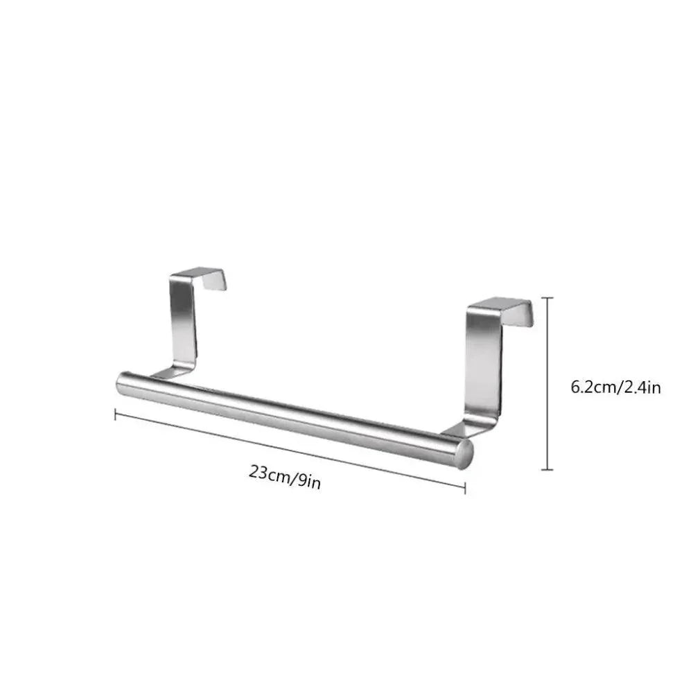 Over-the-Door Stainless Steel Towel Bar