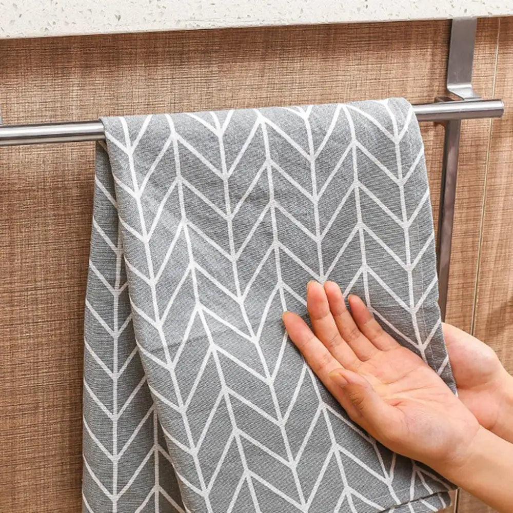 Over-the-Door Stainless Steel Towel Bar
