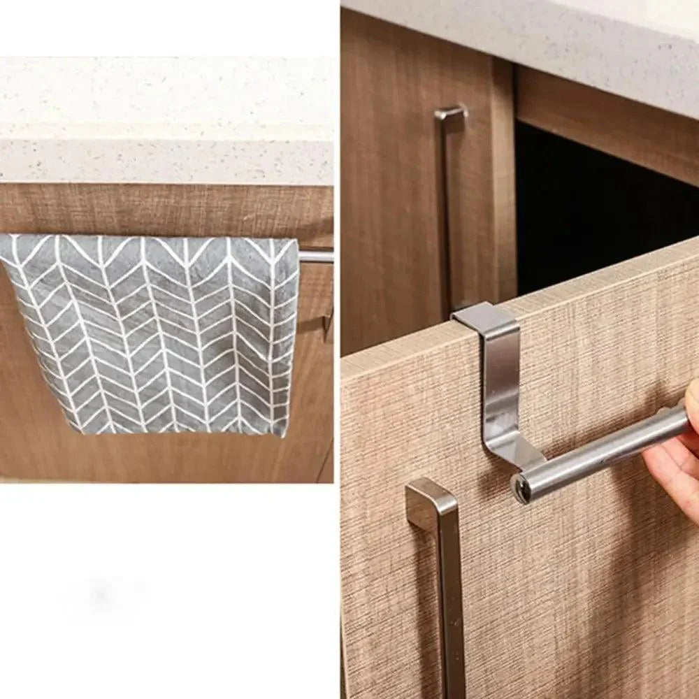 Over-the-Door Stainless Steel Towel Bar
